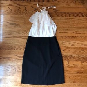 BCBG Maxazria Ruffle Top Cocktail Dress
